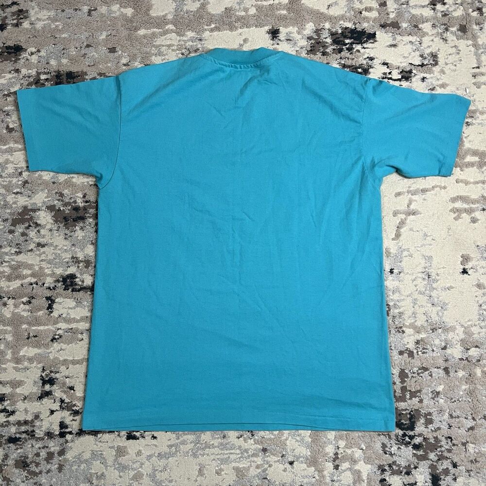 Vintage Hanes Single Stitch T Shirt Men Sz XL Made In USA Funny Born In A Barn - Picture 6 of 9